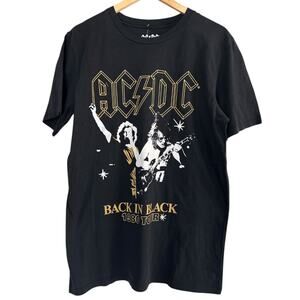Nordstrom AC/DC Back in Black 1980 Tour Graphic Band T-Shirt Medium Black NWT